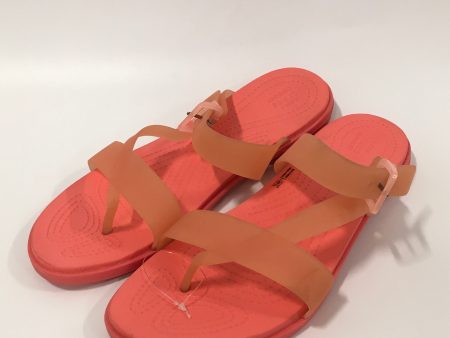 Orange Sandals Flip Flops Crocs, Size 11 Supply