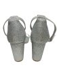 Silver Shoes Heels Block Clothes Mentor, Size 12 Supply