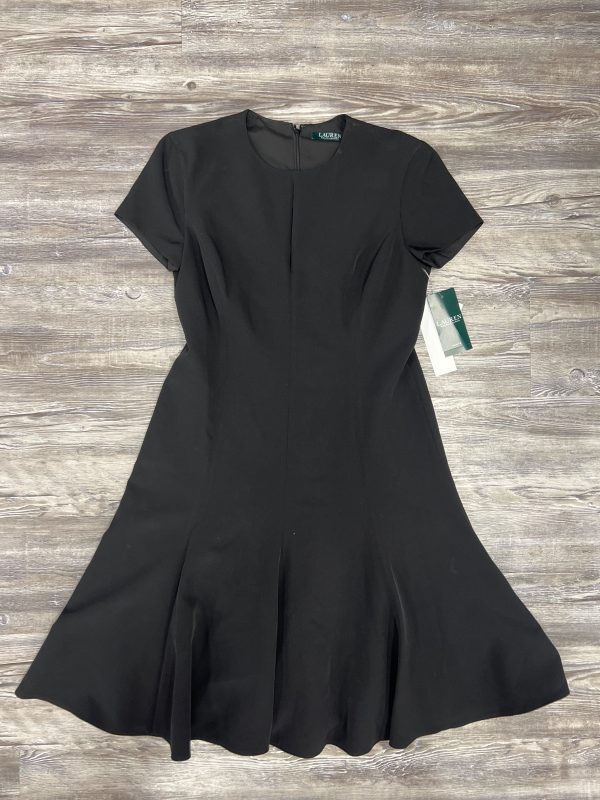 Black Dress Casual Midi Lauren By Ralph Lauren, Size Petite   Small Online Hot Sale