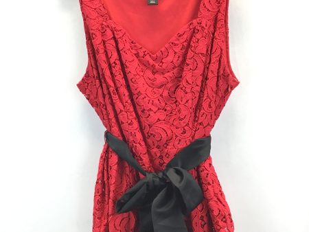 Black & Red Tunic Sleeveless Lane Bryant, Size 20 Online now