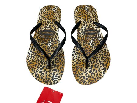 Animal Print Sandals Flip Flops Havaianas, Size 11 on Sale