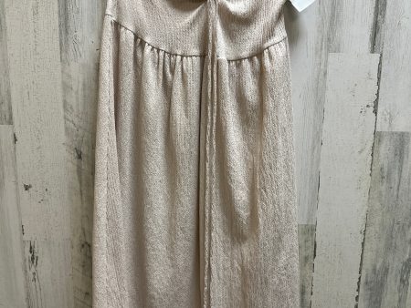 Beige Dress Casual Midi H&m, Size L Sale