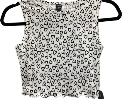 Black & White Top Sleeveless Shein, Size S Online Hot Sale