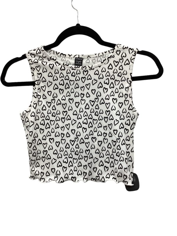 Black & White Top Sleeveless Shein, Size S Online Hot Sale