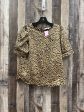 Animal Print Top Short Sleeve Loft, Size Petite   Xs For Discount