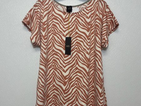 Animal Print Top Short Sleeve W5, Size M Hot on Sale