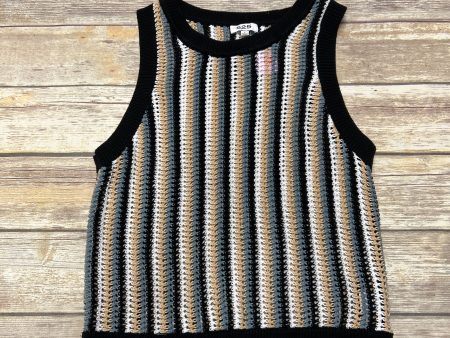 Striped Pattern Vest Sweater 525, Size L Discount