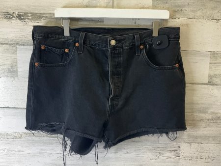 Black Denim Shorts Levis, Size 18 Online now