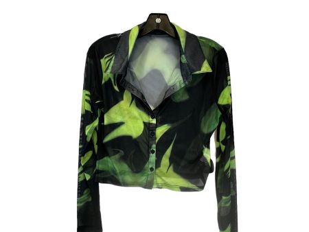 Black & Green Top Long Sleeve Shein, Size L Online now