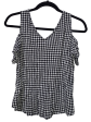 Black & White Blouse Short Sleeve Ana, Size Petite  M Hot on Sale