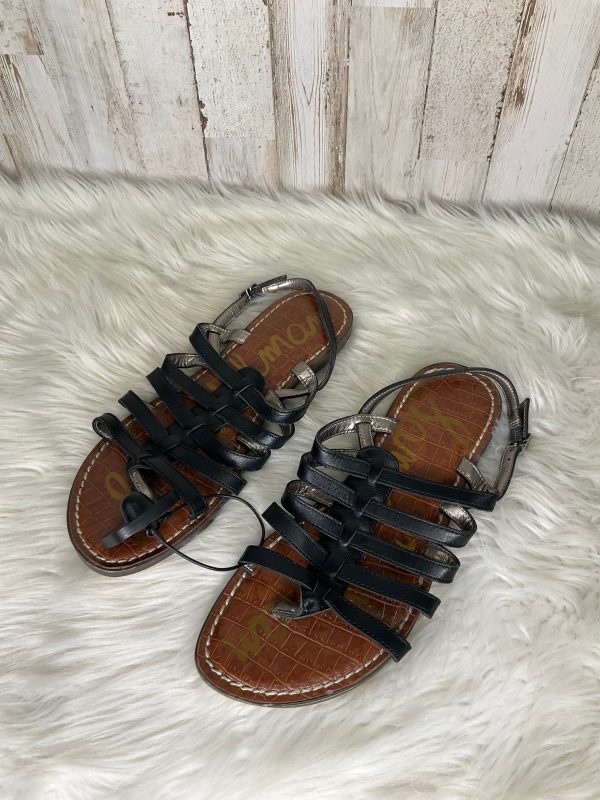 Black & Brown Sandals Flats Sam Edelman, Size 7 Sale