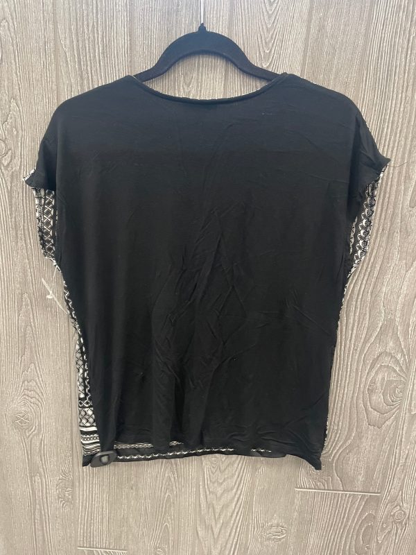 Black & White Blouse Short Sleeve Limited, Size M on Sale