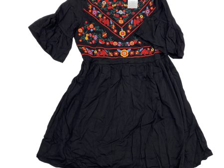 BLACK    CLOTHES MENTOR DRESS CASUAL SHORT, Size L For Discount